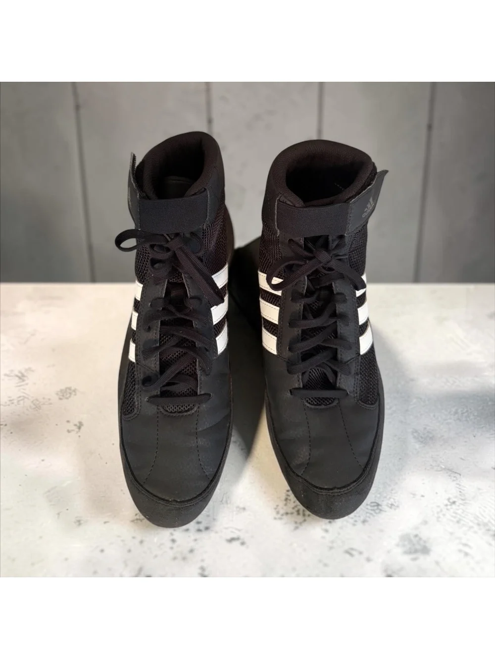 Adidas HVC 2 Wrestling Boxing Shoes Black White Men's Size 10